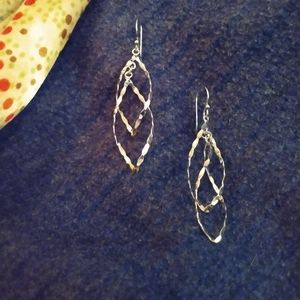 Delicate Silvertone Earrings